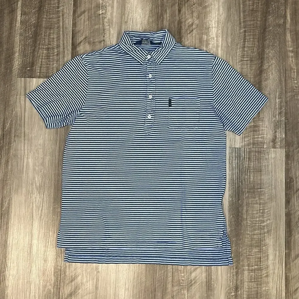 Ralph Lauren Vintage Polo Golf Striped Pocket Polo - Medium